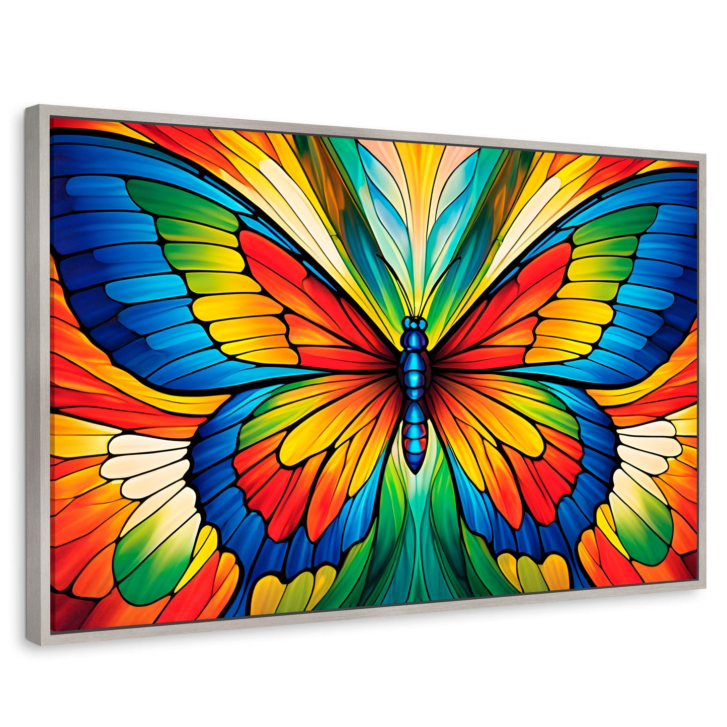Cuadros Decorativos Canvas Revolution | Vuelo Fragmentado | Rectangular | Portada | Marco Plateado
