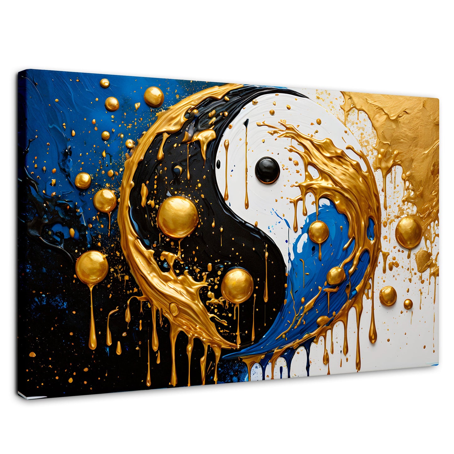 Cuadros Decorativos Canvas Revolution | Yin Yang Dorado | Rectangular | Portada | Marco SinMarco