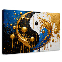 Cuadros Decorativos Canvas Revolution | Yin Yang Dorado | Rectangular | Portada | Marco SinMarco