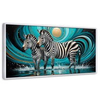 Cuadros Decorativos Canvas Revolution | Zebras En Silencio | Panoramico | Portada