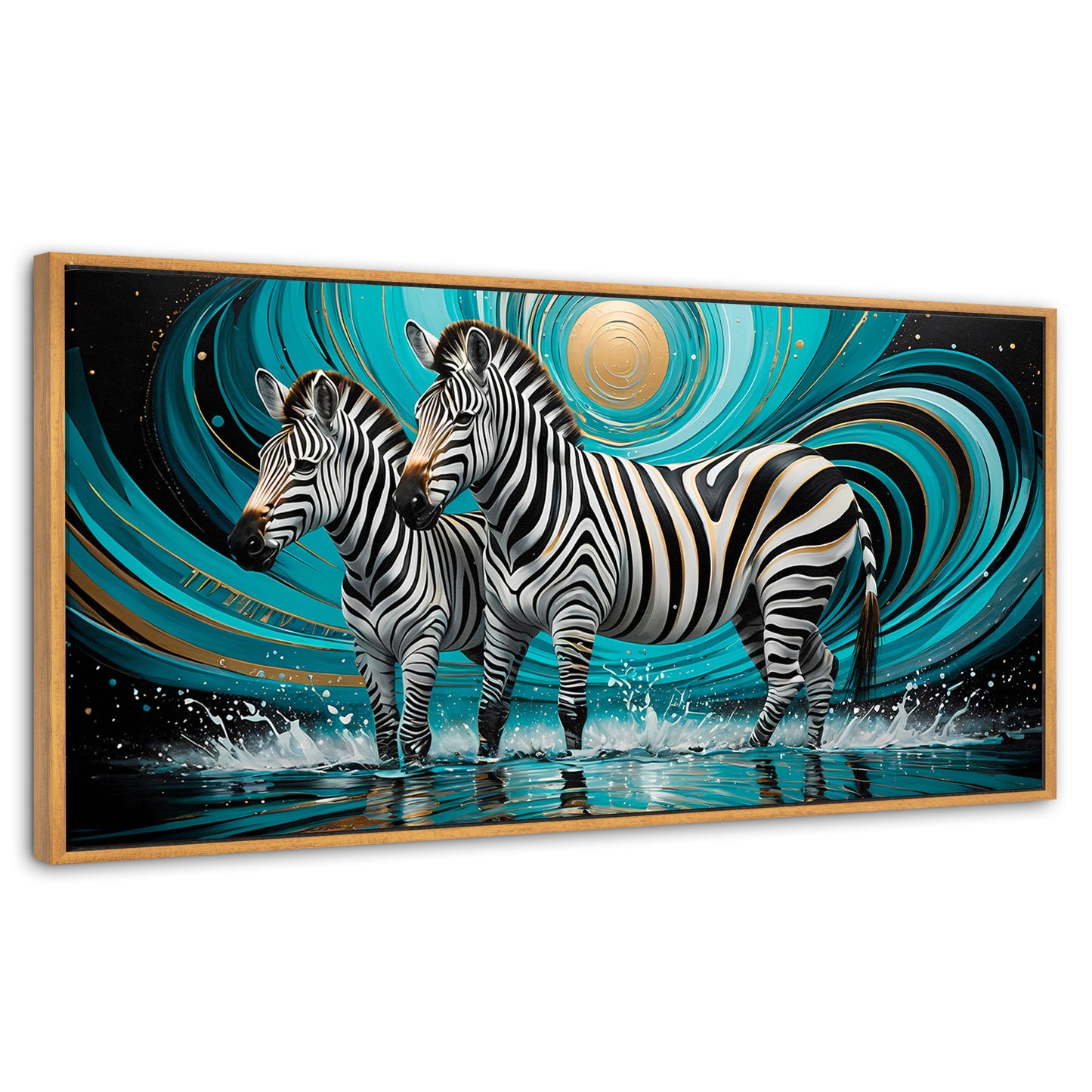 Cuadros Decorativos Canvas Revolution | Zebras En Silencio | Panoramico | Portada
