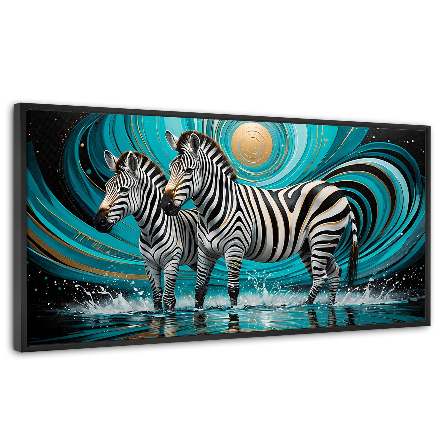 Cuadros Decorativos Canvas Revolution | Zebras En Silencio | Panoramico | Portada
