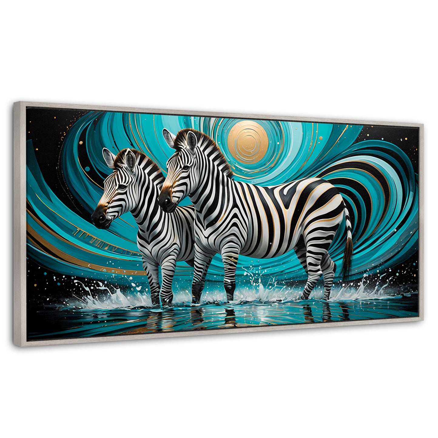 Cuadros Decorativos Canvas Revolution | Zebras En Silencio | Panoramico | Portada
