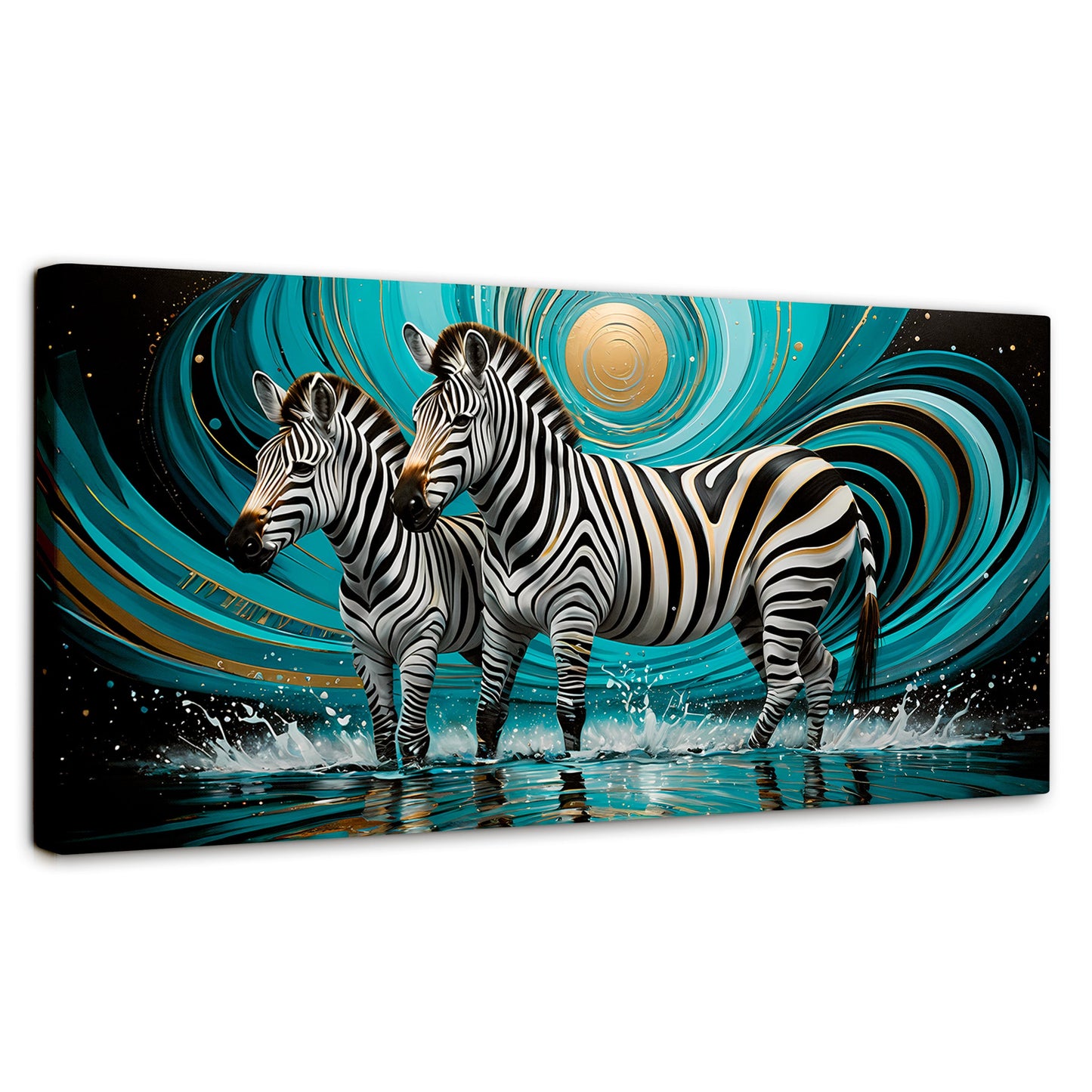 Cuadros Decorativos Canvas Revolution | Zebras En Silencio | Panoramico | Portada