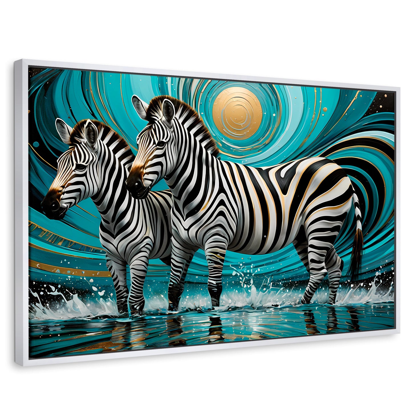 Cuadros Decorativos Canvas Revolution | Zebras En Silencio | Rectangular | Portada