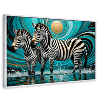 Cuadros Decorativos Canvas Revolution | Zebras En Silencio | Rectangular | Portada