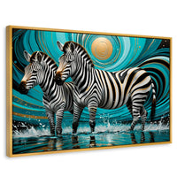 Cuadros Decorativos Canvas Revolution | Zebras En Silencio | Rectangular | Portada