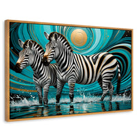 Cuadros Decorativos Canvas Revolution | Zebras En Silencio | Rectangular | Portada