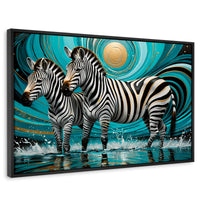 Cuadros Decorativos Canvas Revolution | Zebras En Silencio | Rectangular | Portada