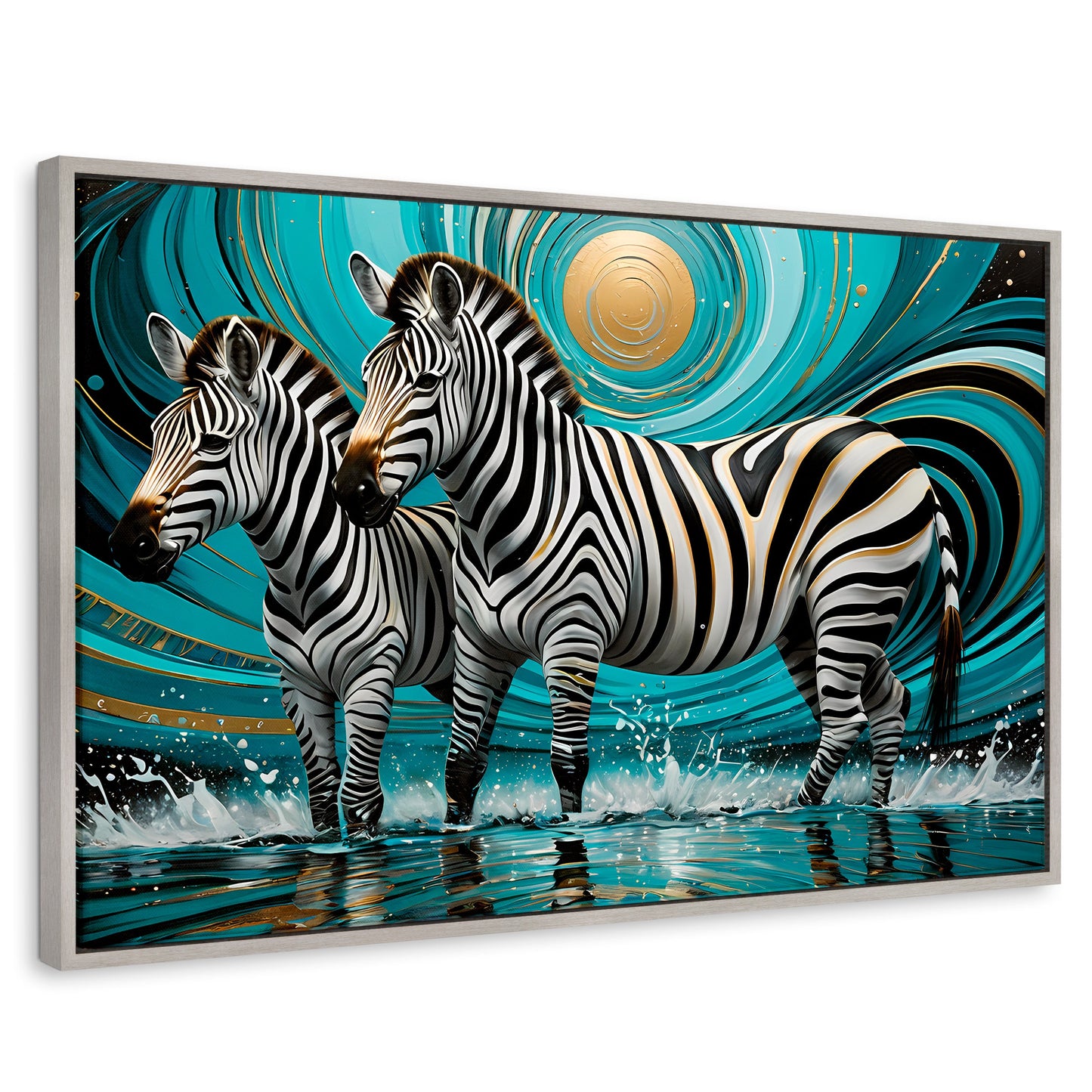 Cuadros Decorativos Canvas Revolution | Zebras En Silencio | Rectangular | Portada