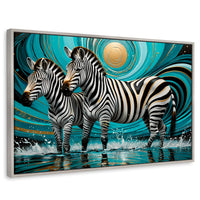 Cuadros Decorativos Canvas Revolution | Zebras En Silencio | Rectangular | Portada