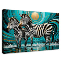Cuadros Decorativos Canvas Revolution | Zebras En Silencio | Rectangular | Portada