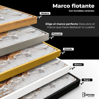 Cuadro Decorativo Abstracto Oro y Beige - Colores Marco