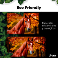 Cuadro Decorativo Luz Caballo Otoñal - Eco Friendly