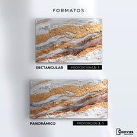 Cuadro Decorativo Abstracto Oro y Beige - Formatos