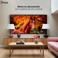 Cuadro Decorativo Luz Caballo Otoñal - Montaje 2