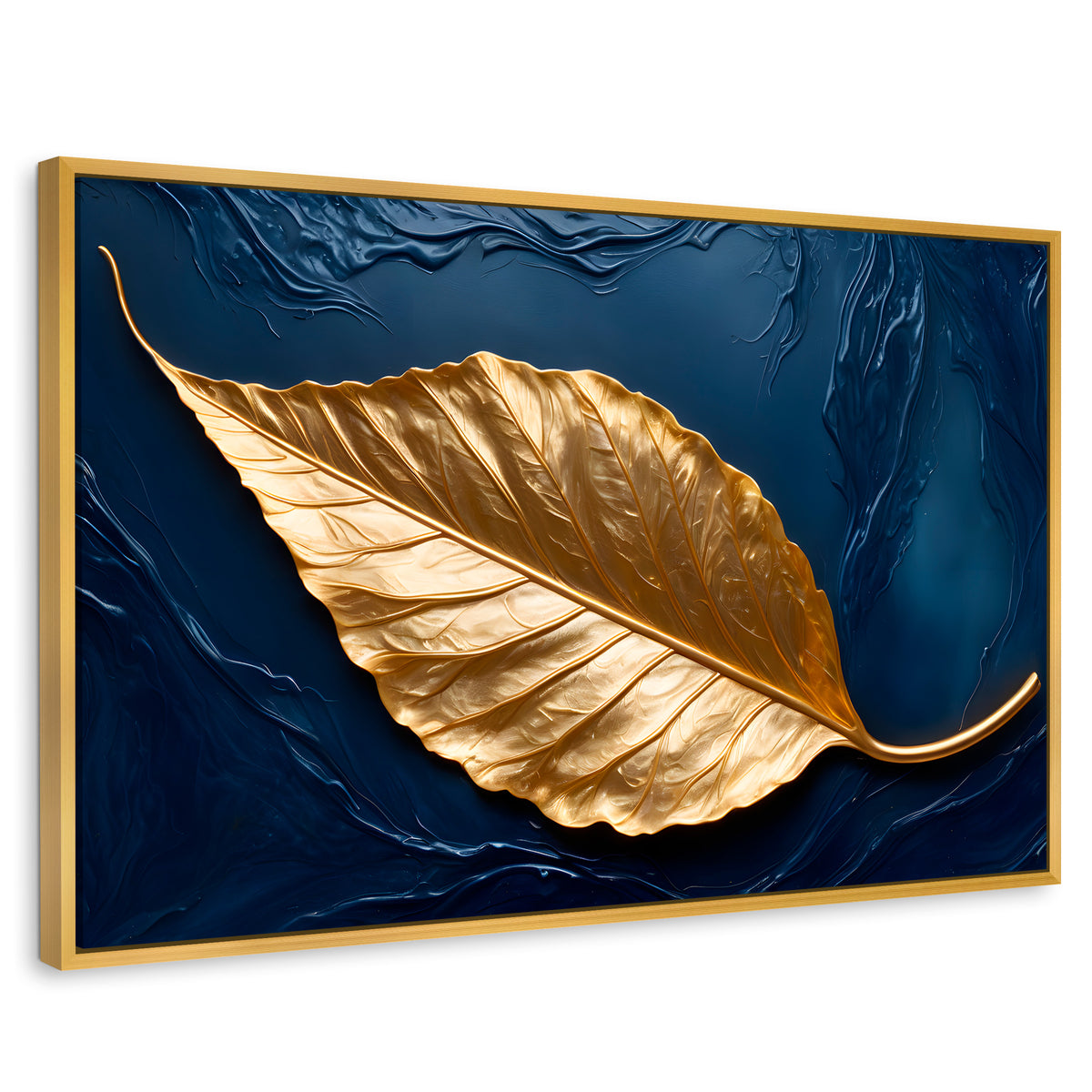 Cuadros Decorativos Canvas Revolution | Cuadro Decorativo Luz Dorada Sereno | Rectangular | Marco Dorado