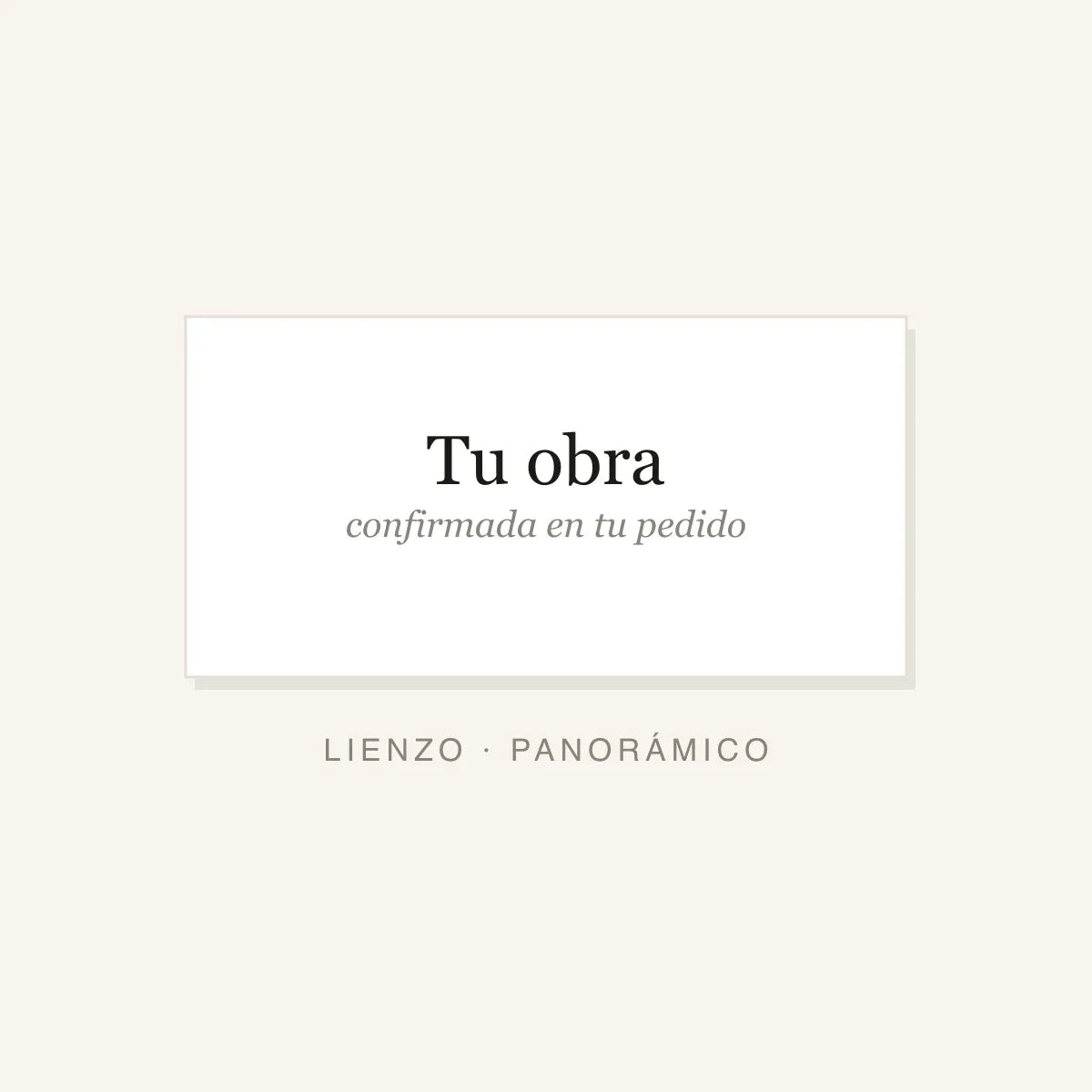 Formato lienzo panoramico — la obra elegida queda confirmada en el pedido, Canvas Revolution