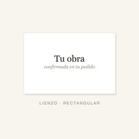 Formato lienzo rectangular — la obra elegida queda confirmada en el pedido, Canvas Revolution