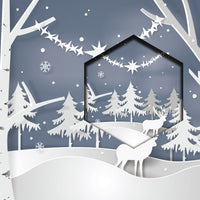 Paisaje Con Reno De Papel
