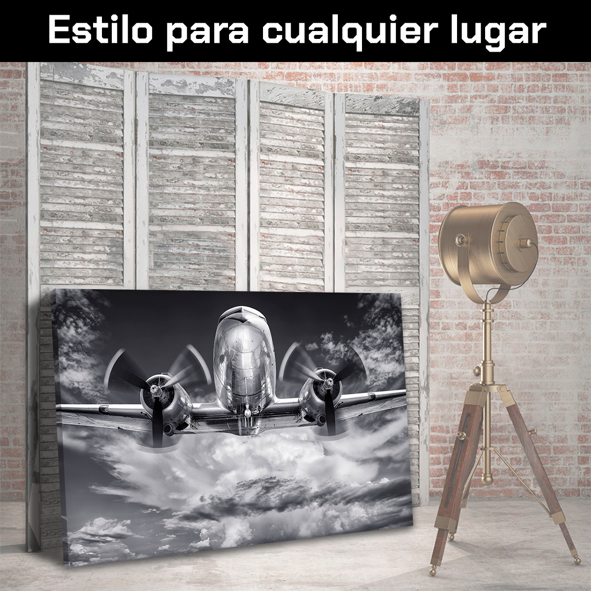 Avion Metalico En Las Nubes
