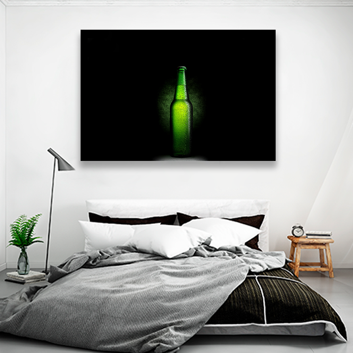 Cerveza En Botella De Vidrio Verde