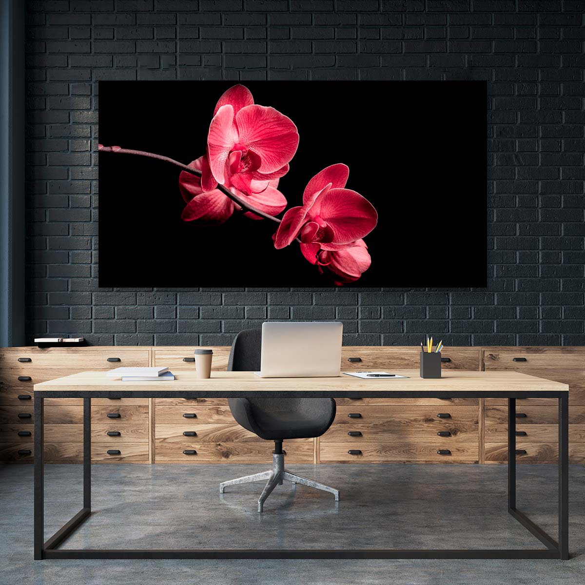 Orquidea en Negro