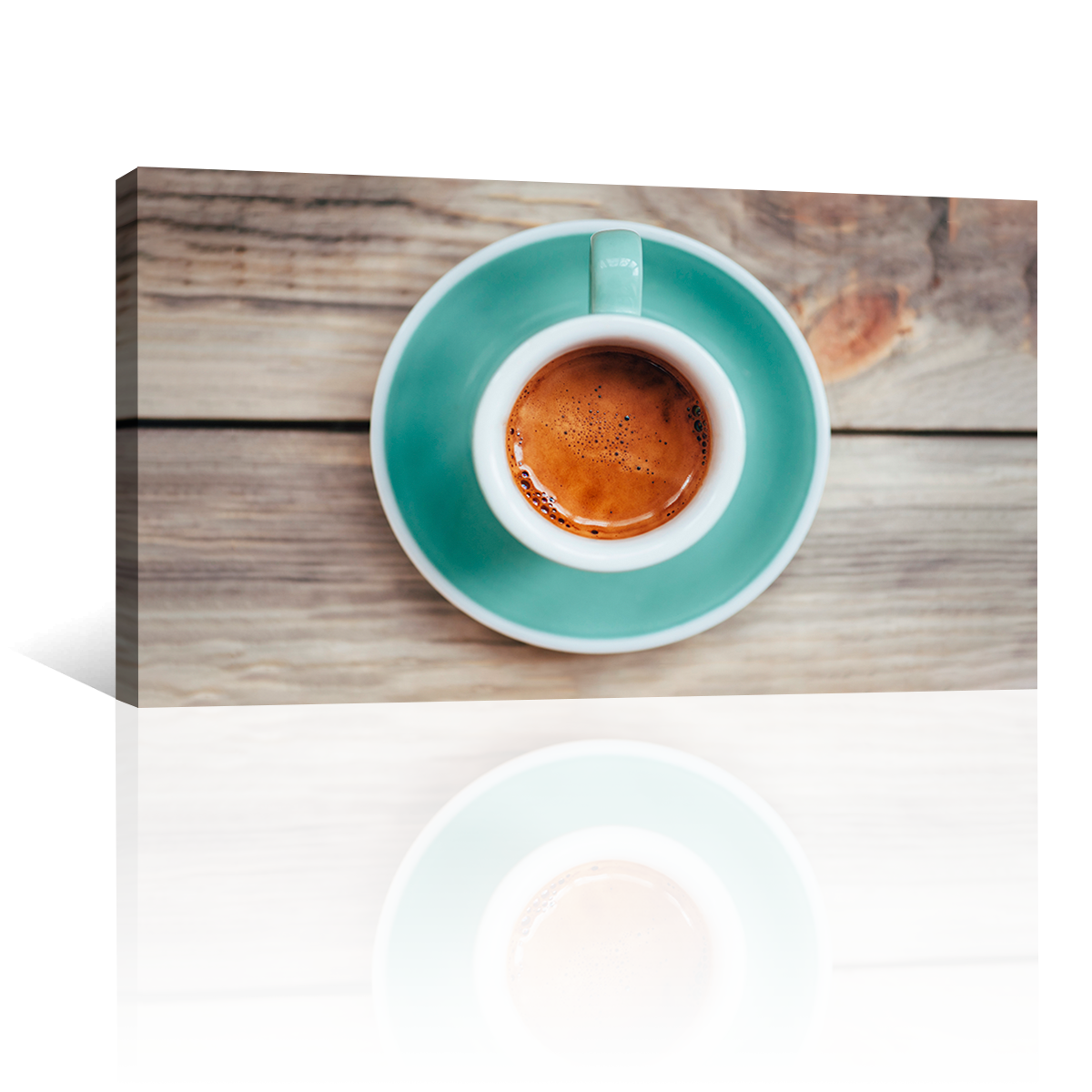 Café Caliente En Taza Y Plato Azul