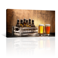 Cerveza Artesanal En Caja De Madera