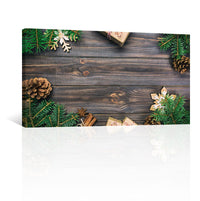 Navidad Regalos y pino sobre madera