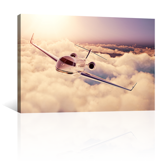 Avión Volando Sobre Nubes