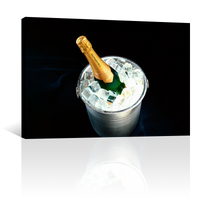 Vino Botella De Champagne Con Hielo