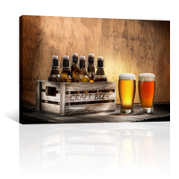 Cerveza Artesanal En Caja De Madera