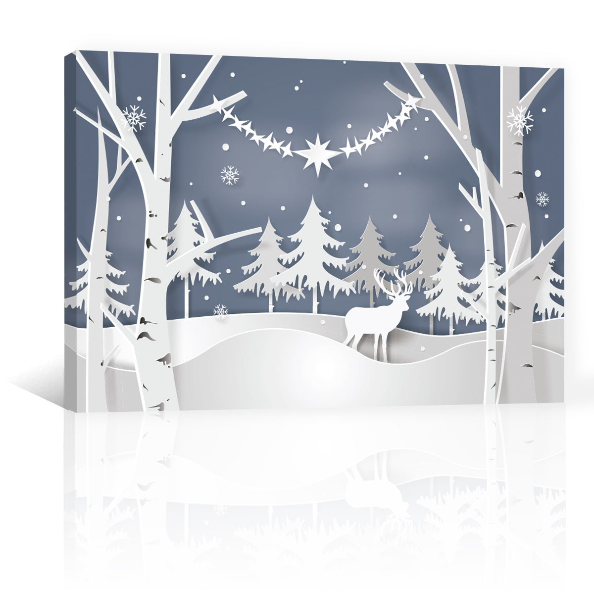 Paisaje Con Reno De Papel