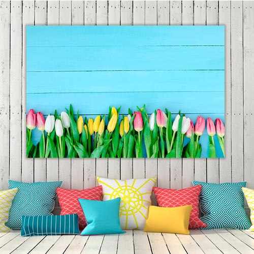 Tulips in blue