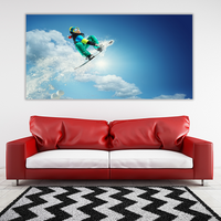 Snowboarder at jump