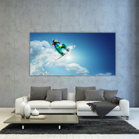 Snowboarder at jump