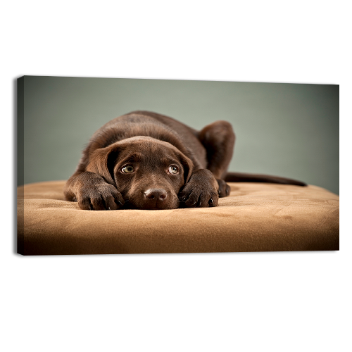 Puppy on Ottoman