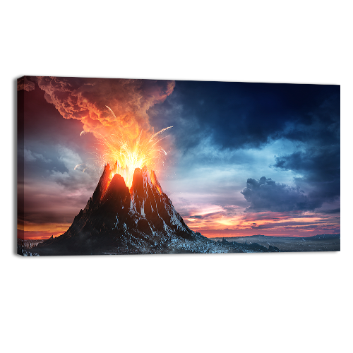 Volcanic mountain Eruption