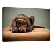 Puppy on Ottoman