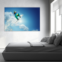 Snowboarder at jump