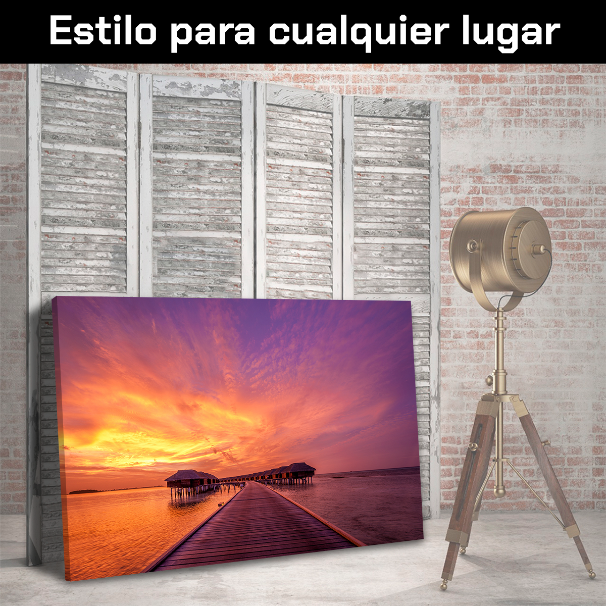 Playa Con Muelle Madera