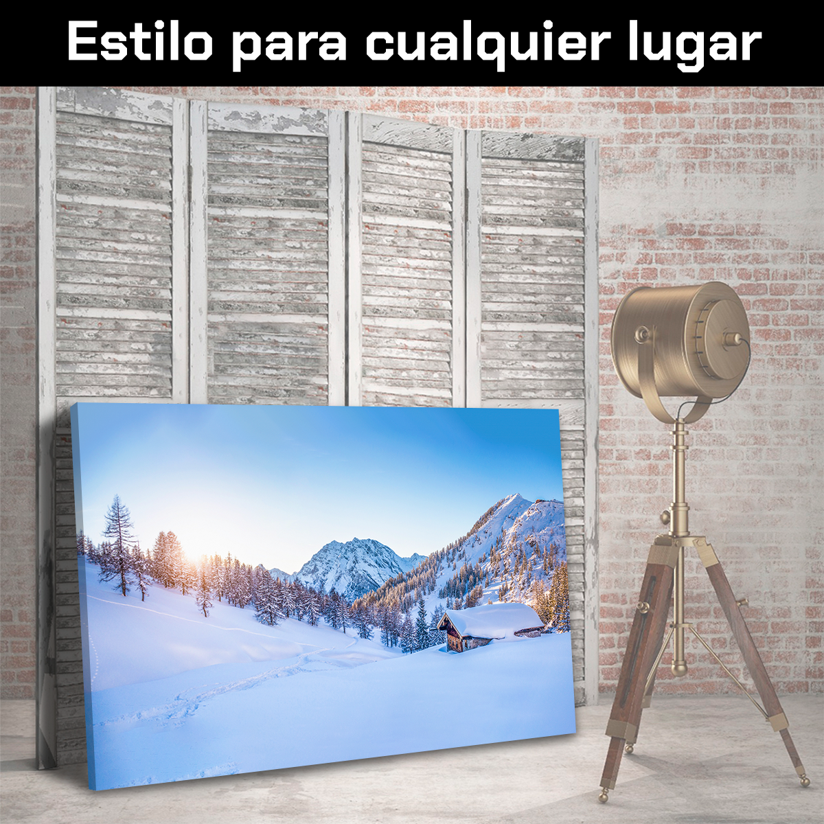 Montañas Cabaña Y Nieve
