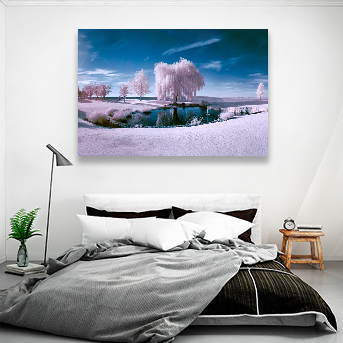 Bosque De Hielo Con Lago