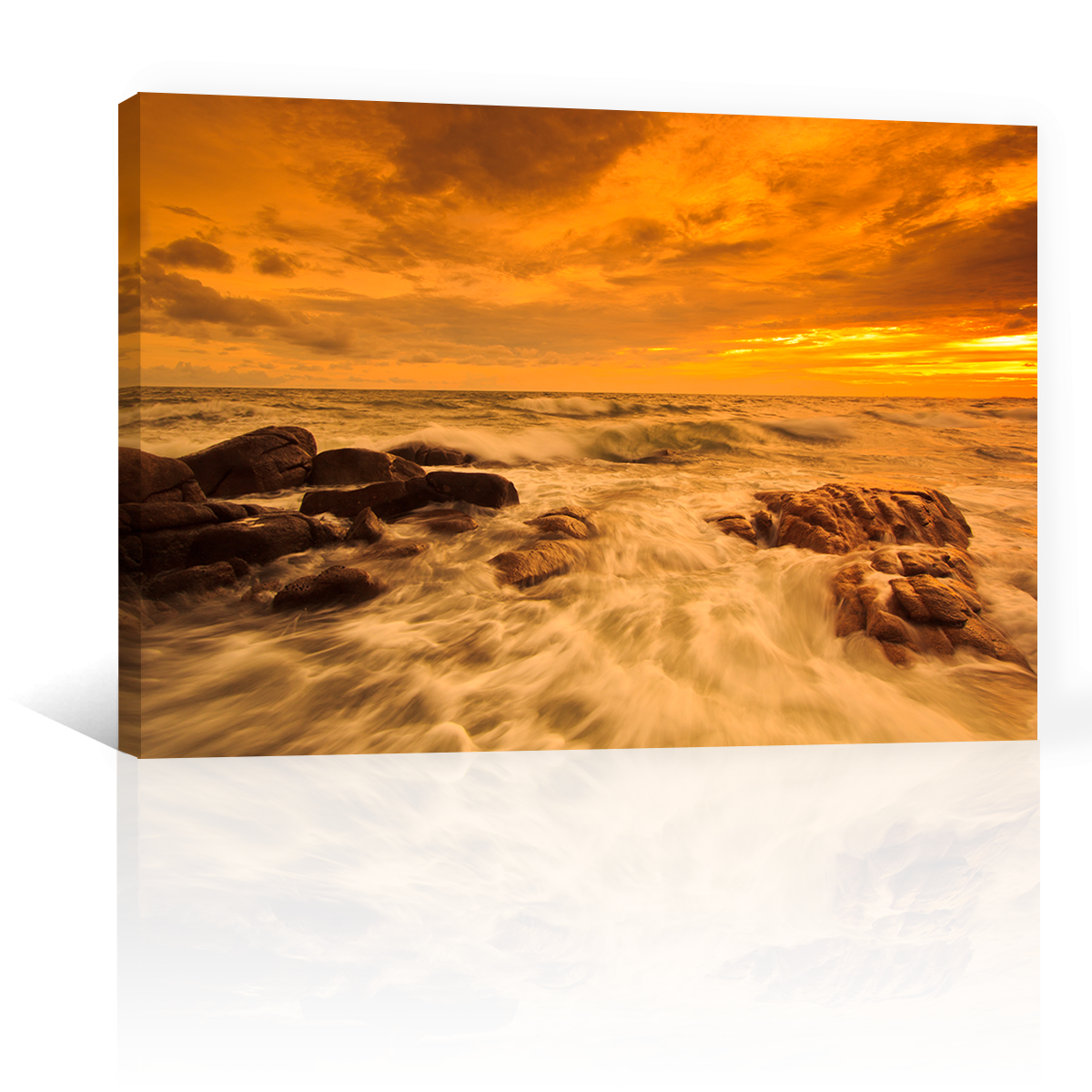 Mar Rocas Atardecer
