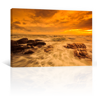 Mar Rocas Atardecer