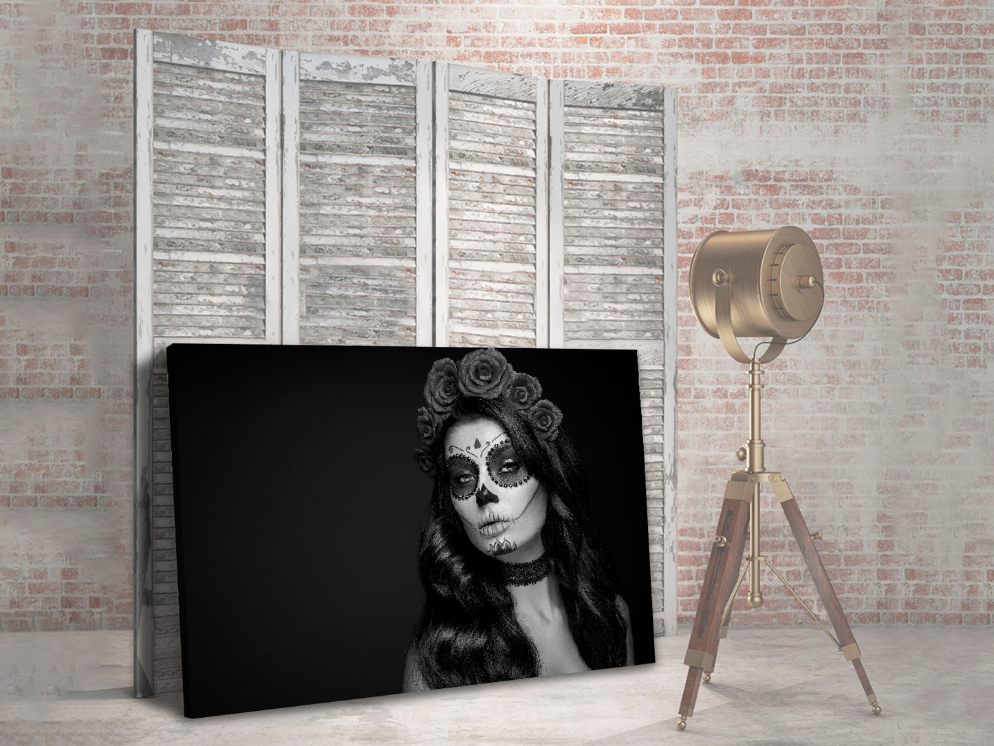 Catrina en blanco y negro