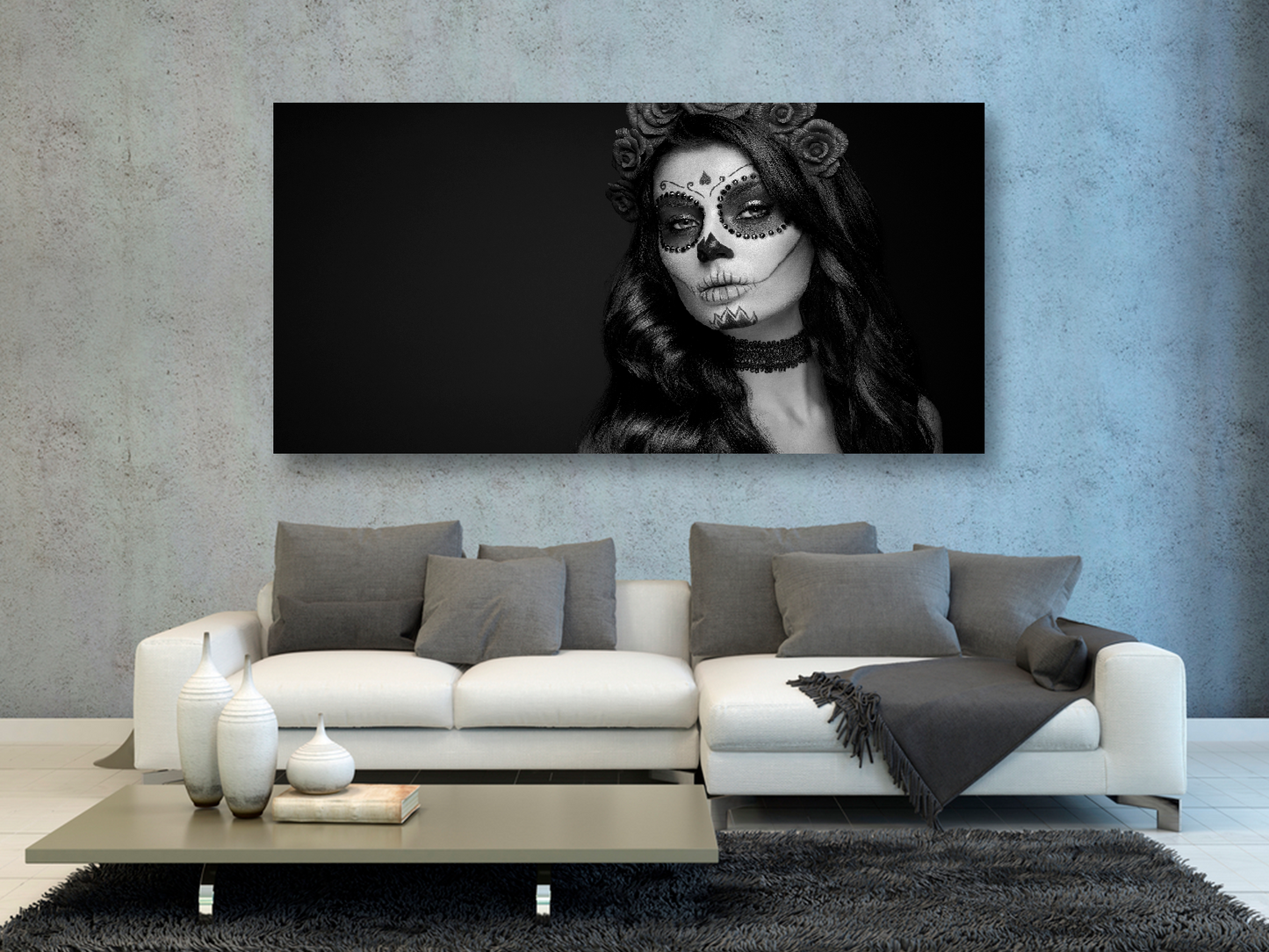 Catrina en blanco y negro