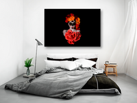Catrina con flores rojas