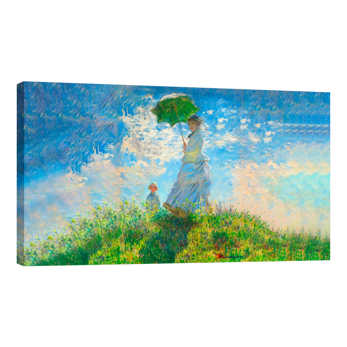Mujer Con Sombrilla Y Su Hijo Por Claude Monet